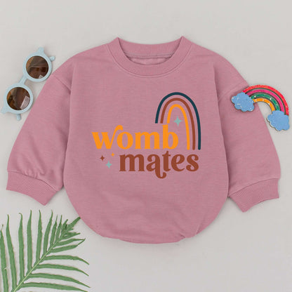 Twin Baby Bodysuit Set: Womb Mates & Best Friends Outfit Gift