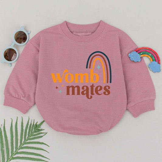 Twin Baby Bodysuit Set: Womb Mates & Best Friends Outfit Gift