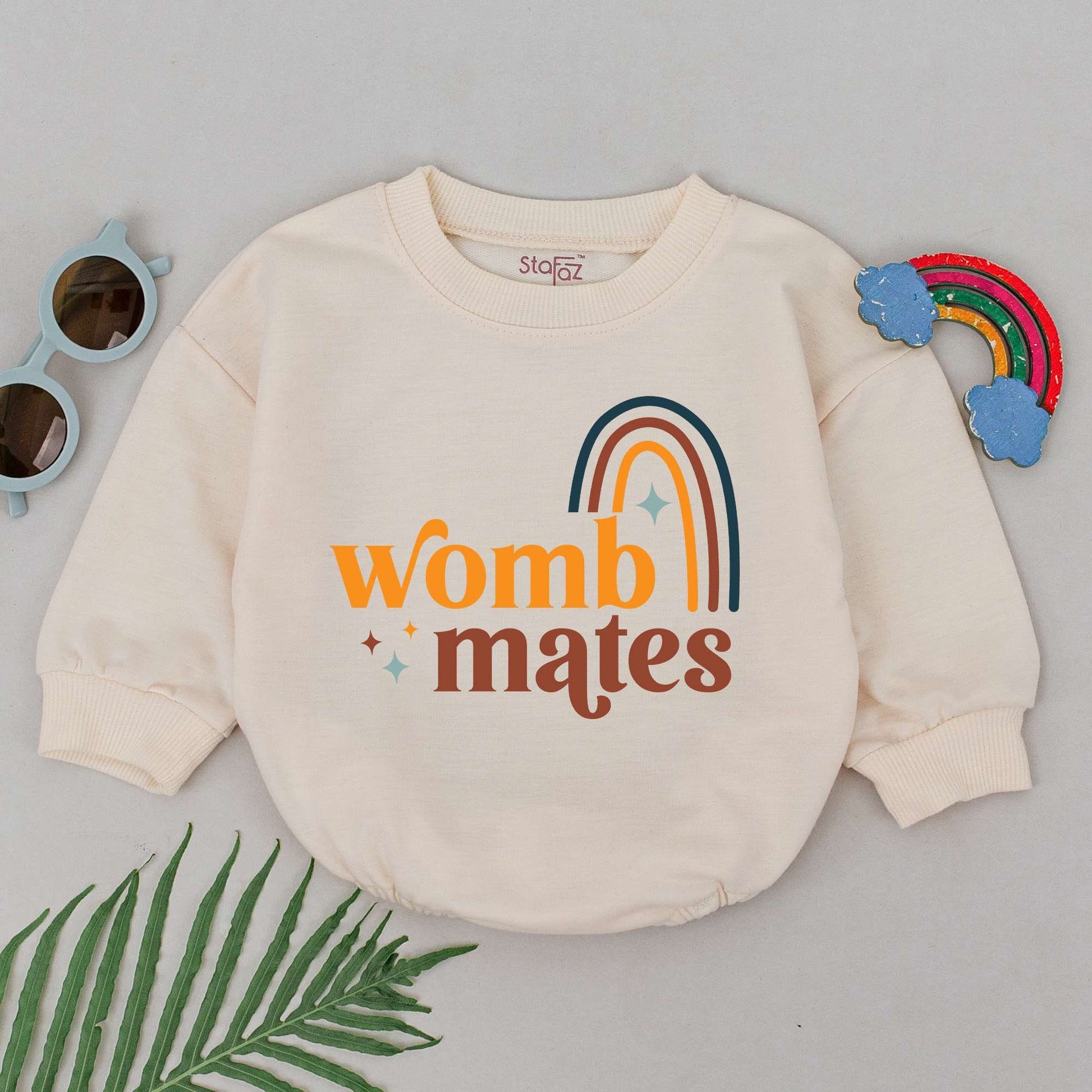 Twin Baby Bodysuit Set: Womb Mates & Best Friends Outfit Gift