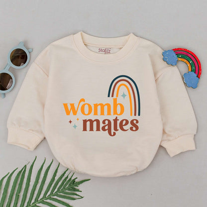 Twin Baby Bodysuit Set: Womb Mates & Best Friends Outfit Gift