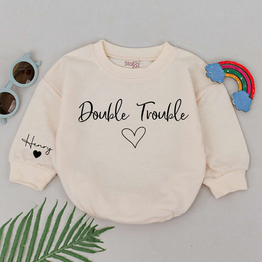 Twin Romper Set: Womb Mates Besties Outfit, Baby Shower Gift