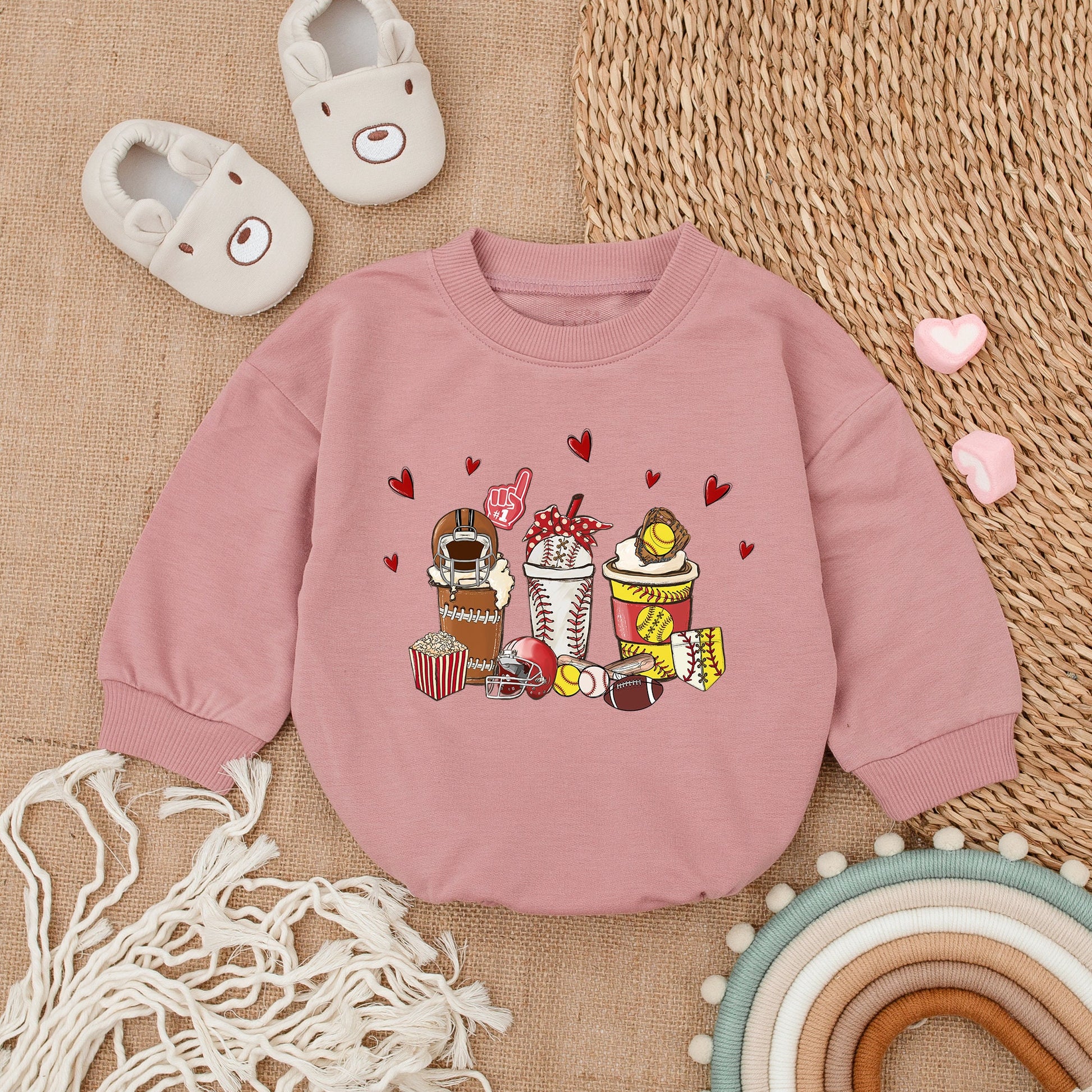 Game Day Bubble Romper - Soft Baseball Baby Bodysuit Outfit