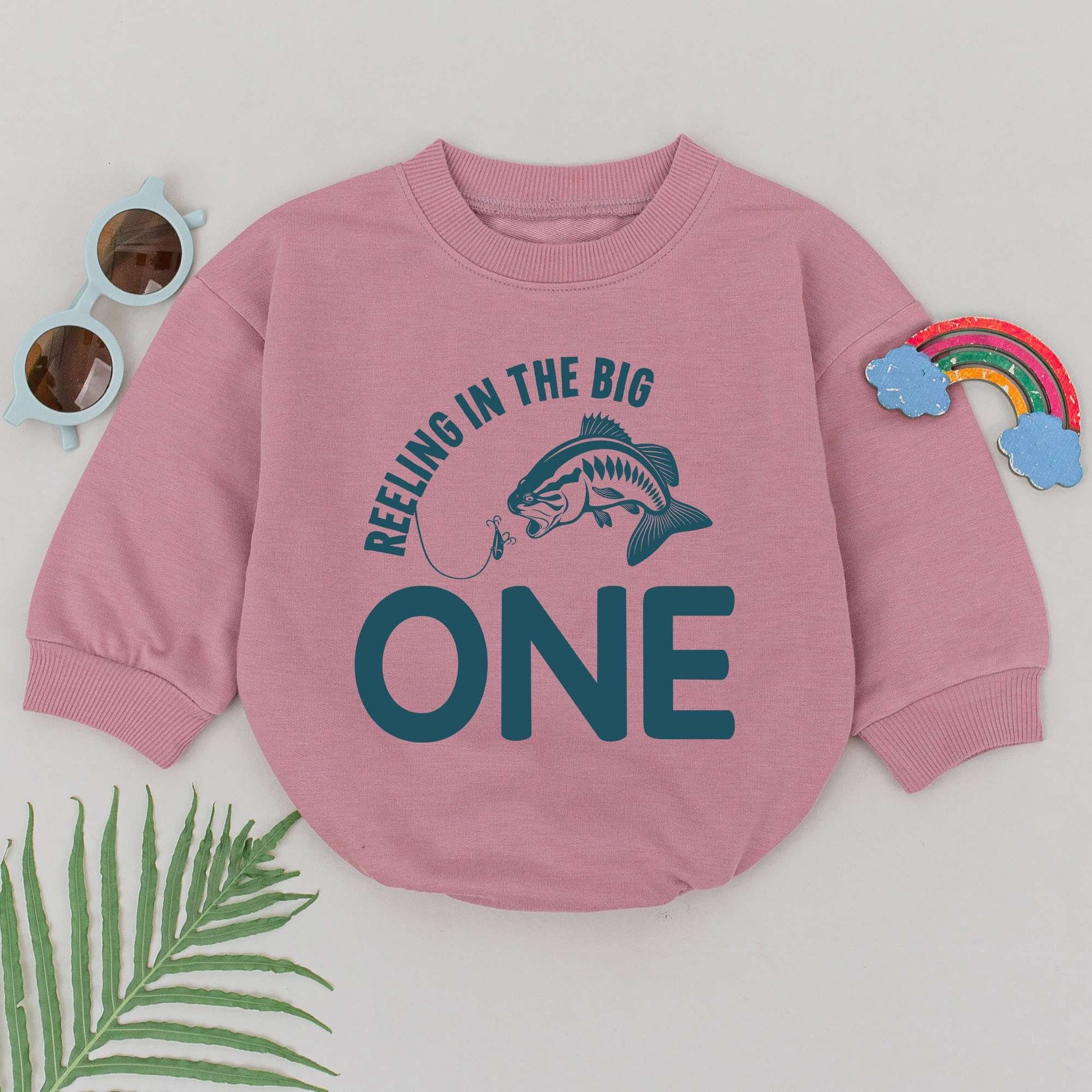 The Big One Fishing Romper, 1st Birthday Bodysuit, Baby Shower Gift
