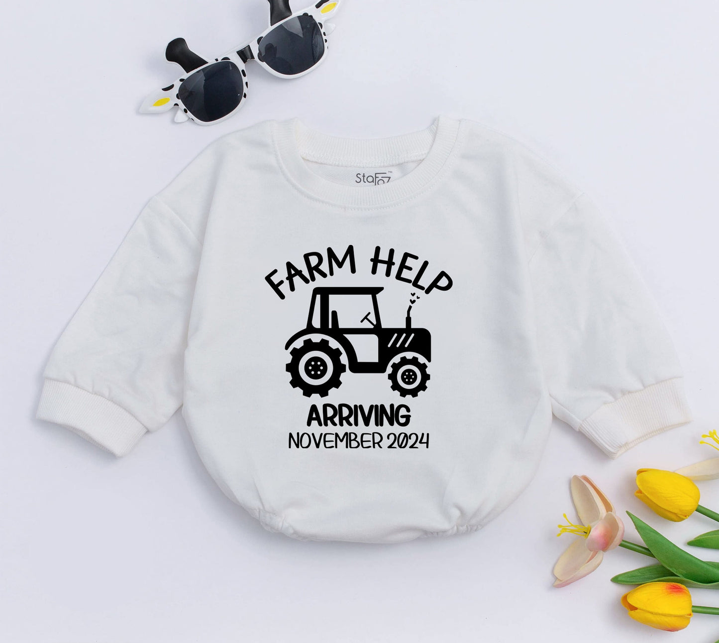 Future Farmer Personalized Romper: Gender Neutral Baby Outfit