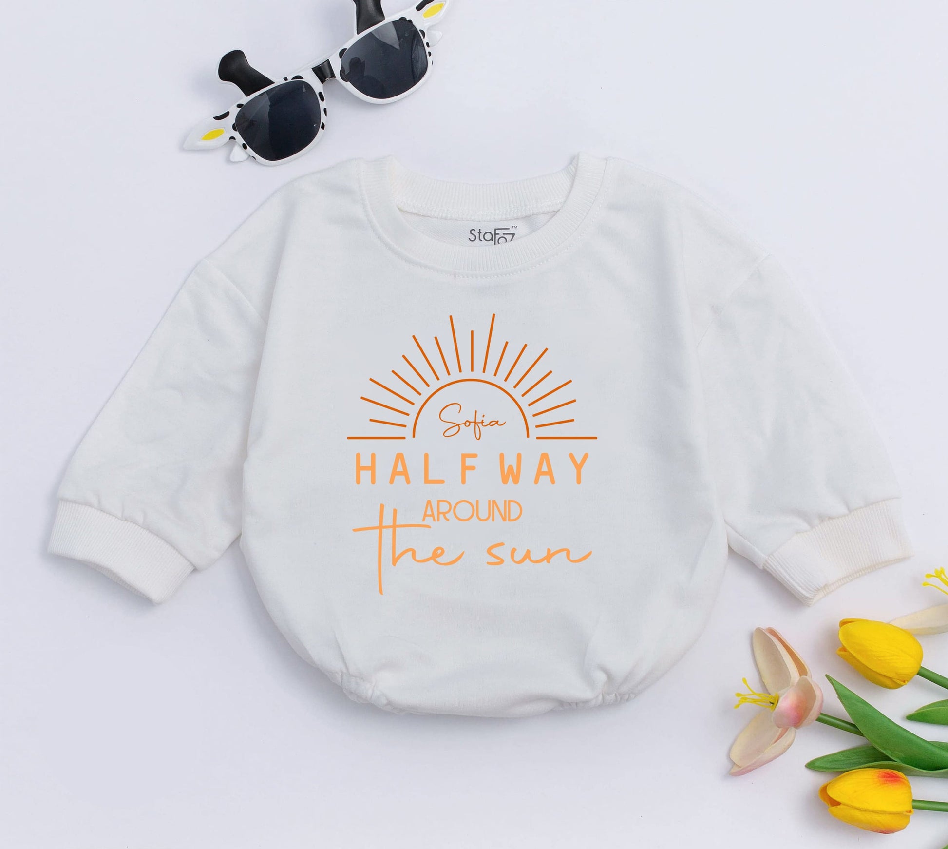 Half Year Around the Sun Baby Bodysuit - Unisex 6-Month Outfit