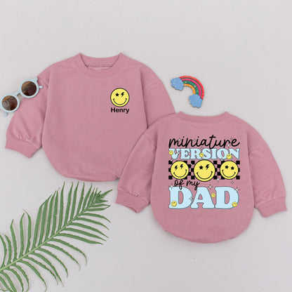 Miniature Dad Romper for Baby Girl or Boy: Father's Day Gift, Hi Daddy! New Baby Outfit, Soft Newborn Clothes, Bubble Romper, Baby Shower Present
