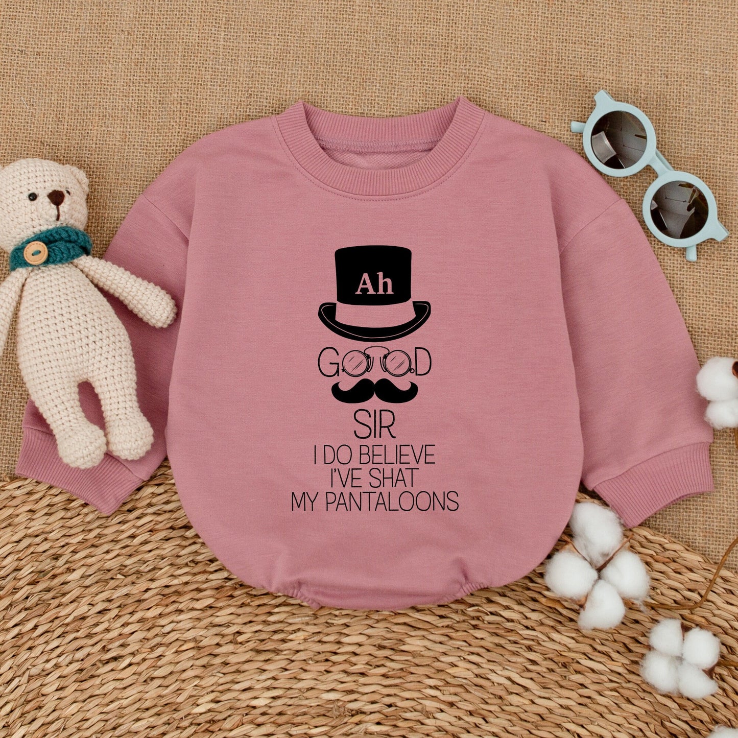 Funny Ah Good Sir I've Shat My Pantaloons Baby Romper Gentleman Bodysuit Newborn Bubble Gender Neutral Clothes New Baby Shower Gift