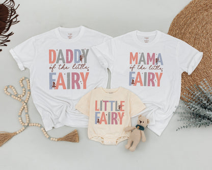 Fairy Birthday Matching Family Shirts Magical Party Outfit Mommy and Me Tees Custom Family Birthday Clothes, Enchanted Celebration Gifts Cotton Soft