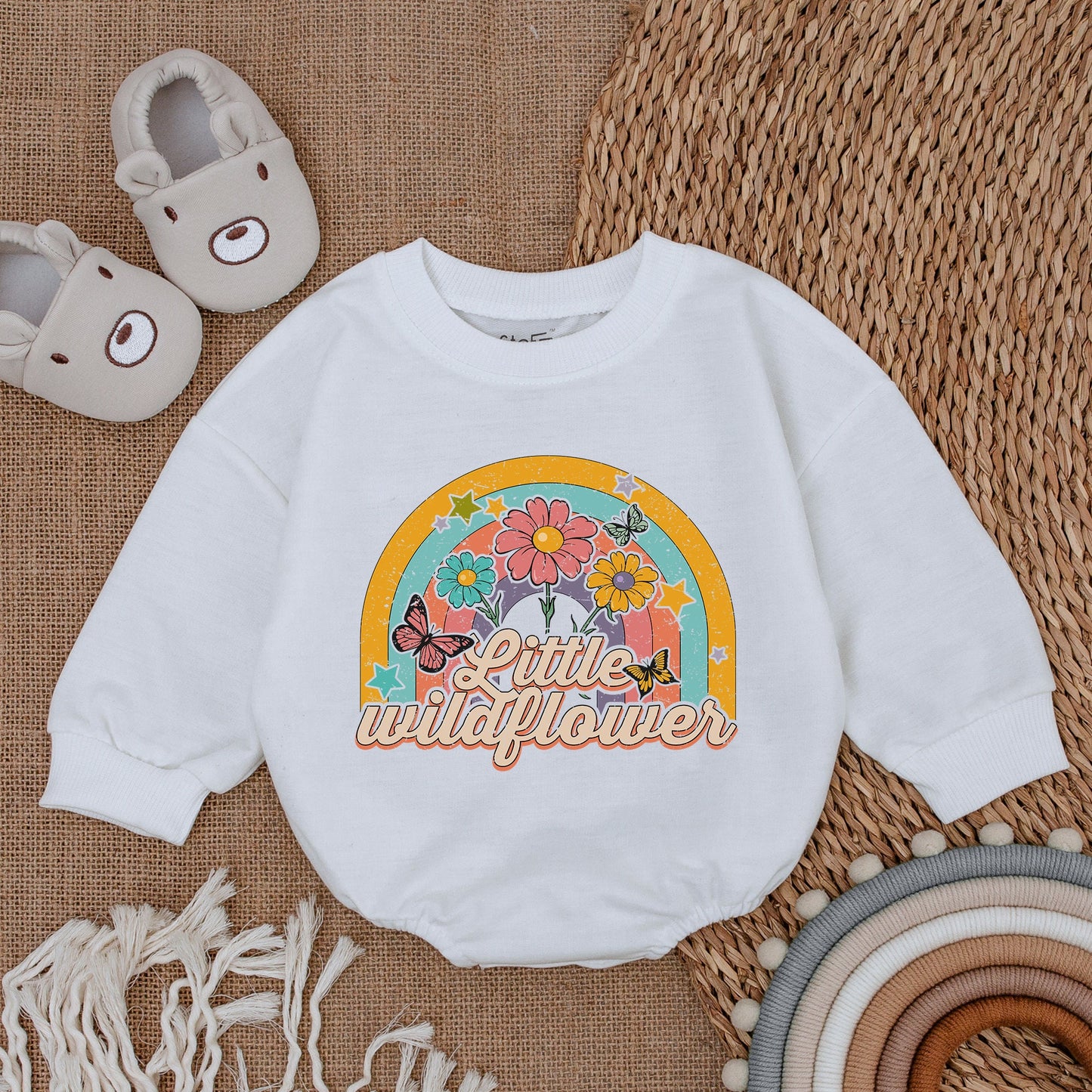 Groovy Wildflower Baby Romper Set - Perfect Baby Shower Gift