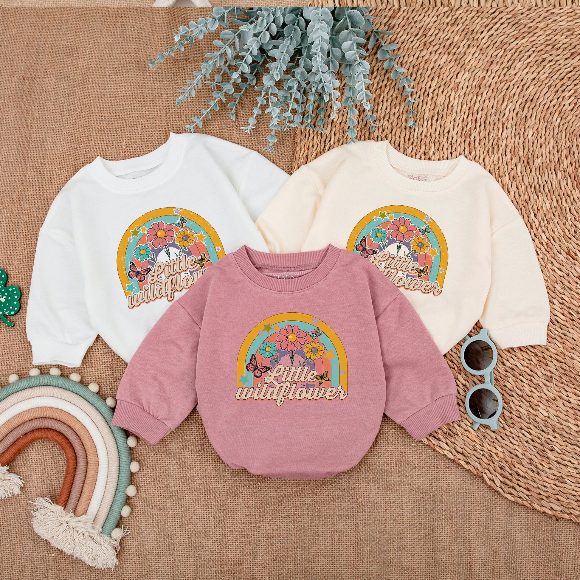 Groovy Wildflower Baby Romper Set - Perfect Baby Shower Gift