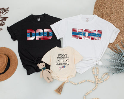 USA Family Shirts: Retro 4th of July Matching & Little Firecracker