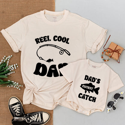 Father-Son Fishing Shirts: “Reel Cool Dad” & “Daddy's Cutest Catch”