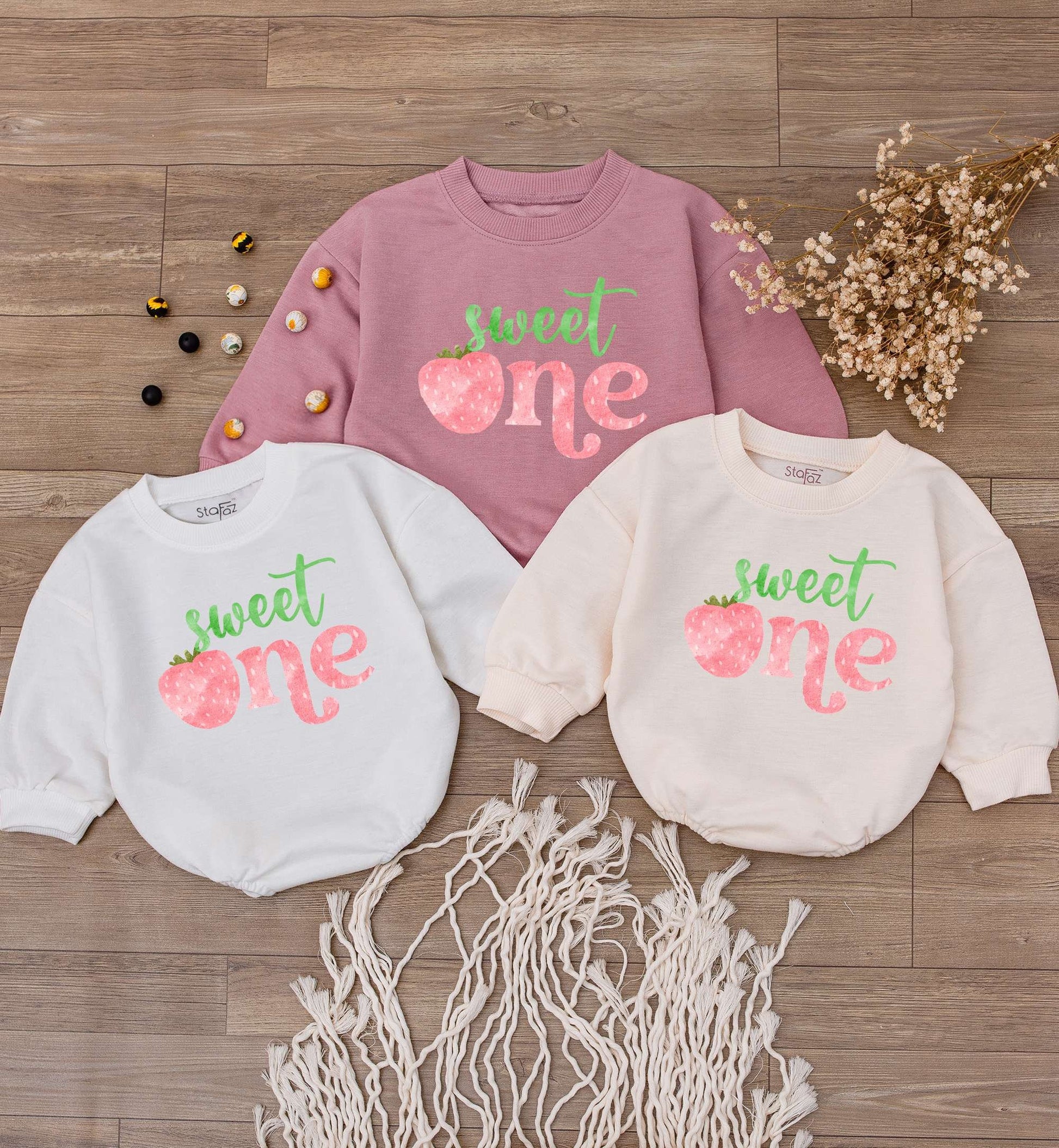 Retro Strawberry Romper, Gender Neutral Baby Outfit, Birthday Gift
