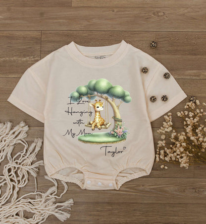 Personalized 1st Mother's Day Baby Romper, Cute Customized Bodysuit