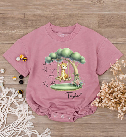 Personalized 1st Mother's Day Baby Romper, Cute Customized Bodysuit