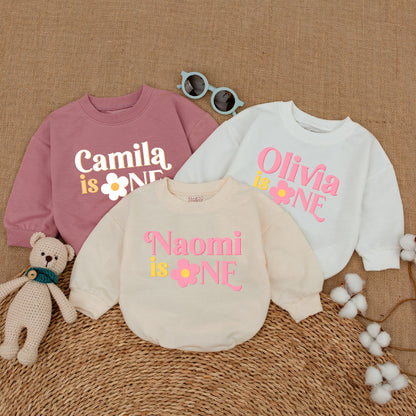 Personalized One Groovy Girl Daisy 1st Birthday Romper Retro Baby Bodysuit Smash Cake Outfit Celebration Gift for Infants
