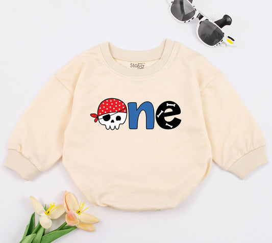 1st Birthday Pirate Baby Romper – Personalized Infant Bodysuit Gift