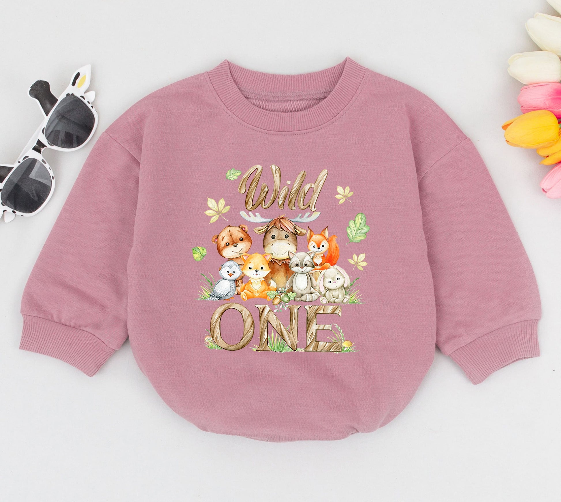 Boho Wild One Birthday Romper, 1st Birthday Baby Outfit Gift