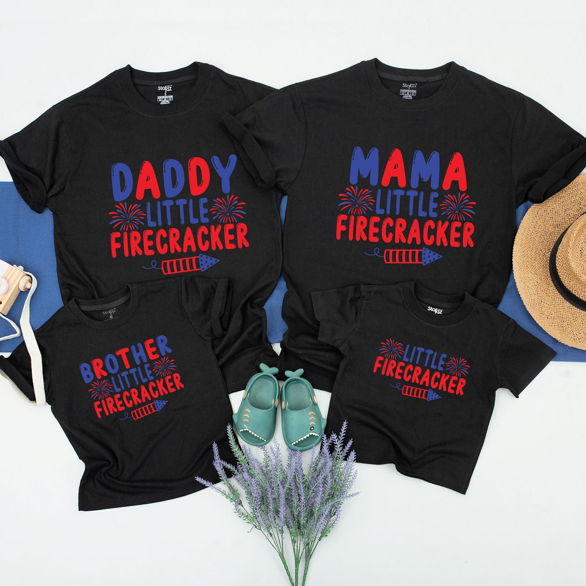 Festive Family Firecracker Shirts for 4th of July Celebrations