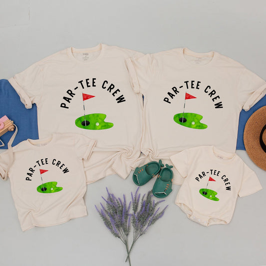 Par-Tee Crew Birthday Shirt Golf Theme Family Mama Dad Birthday Party Tee Golf Group Matching Outfits