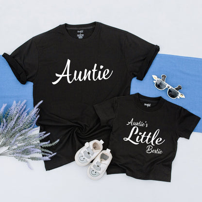 Auntie & Little Bestie Custom Shirts: Perfect Aunt & Kid Gift Set