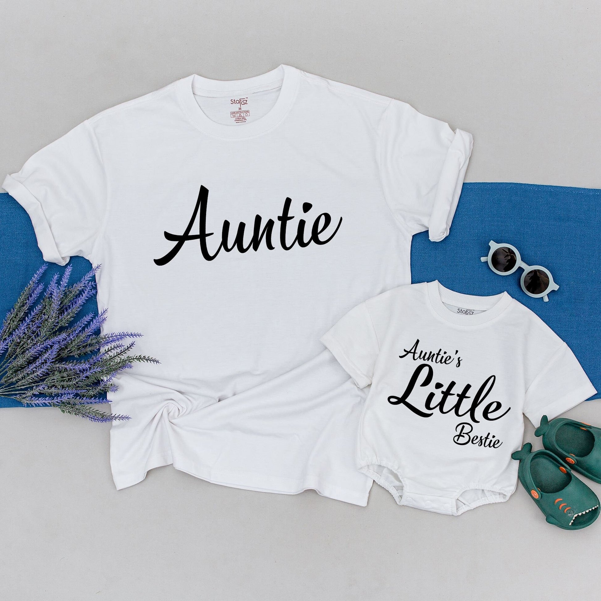 Auntie & Little Bestie Custom Shirts: Perfect Aunt & Kid Gift Set