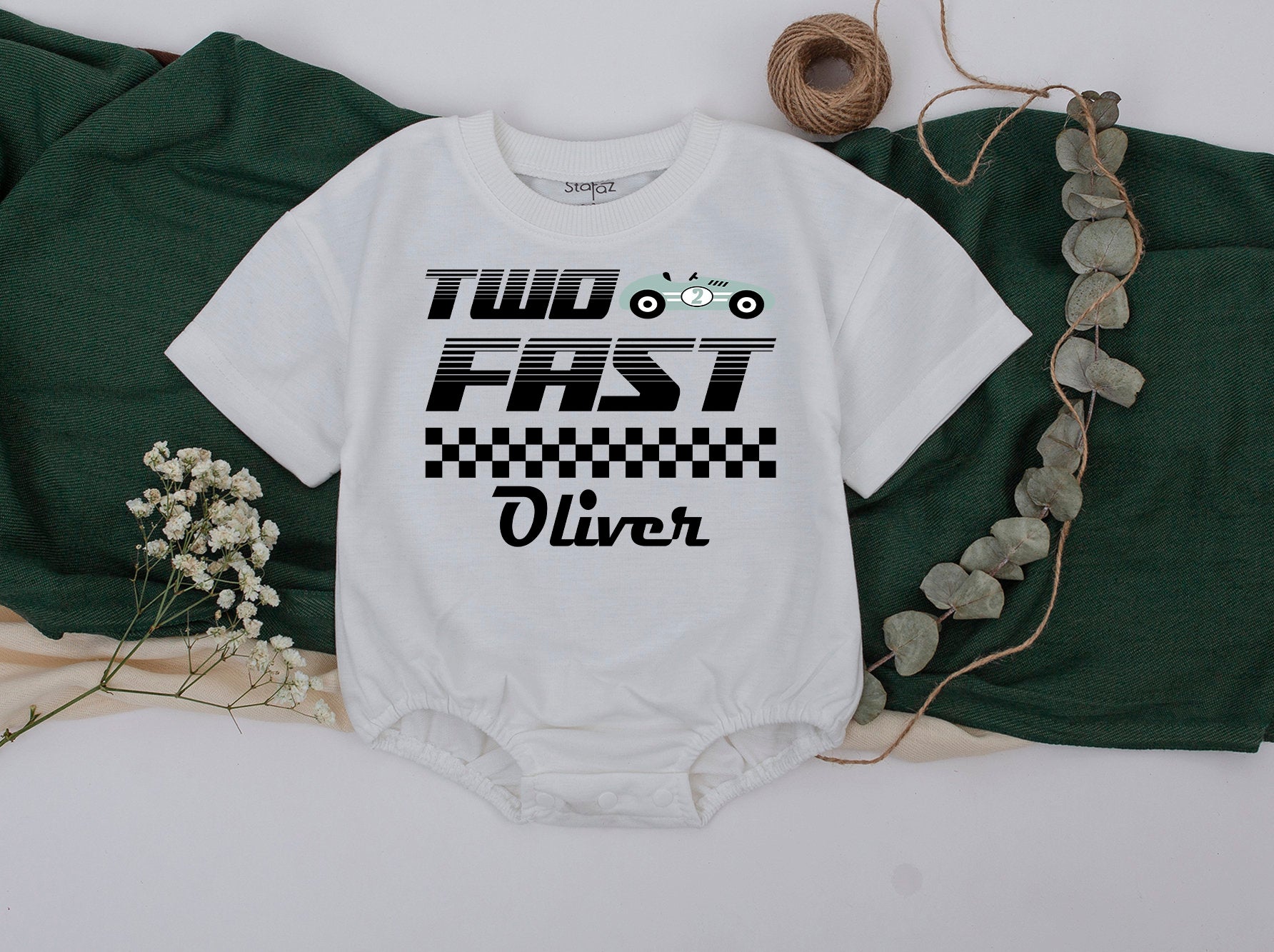 Race Car Birthday Shirt Set, 2 Fast Family Matching Outfit, Mommy & Me