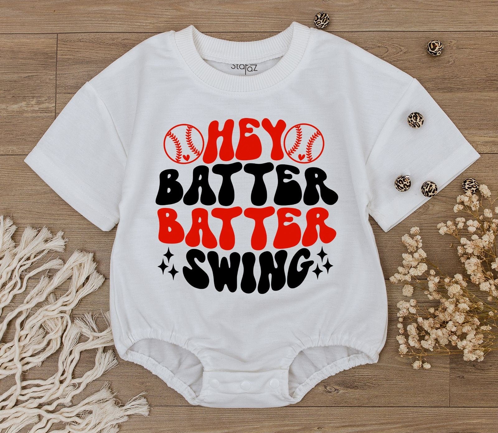 Retro Baseball Baby Romper - Gender Neutral Newborn & Toddler Outfit