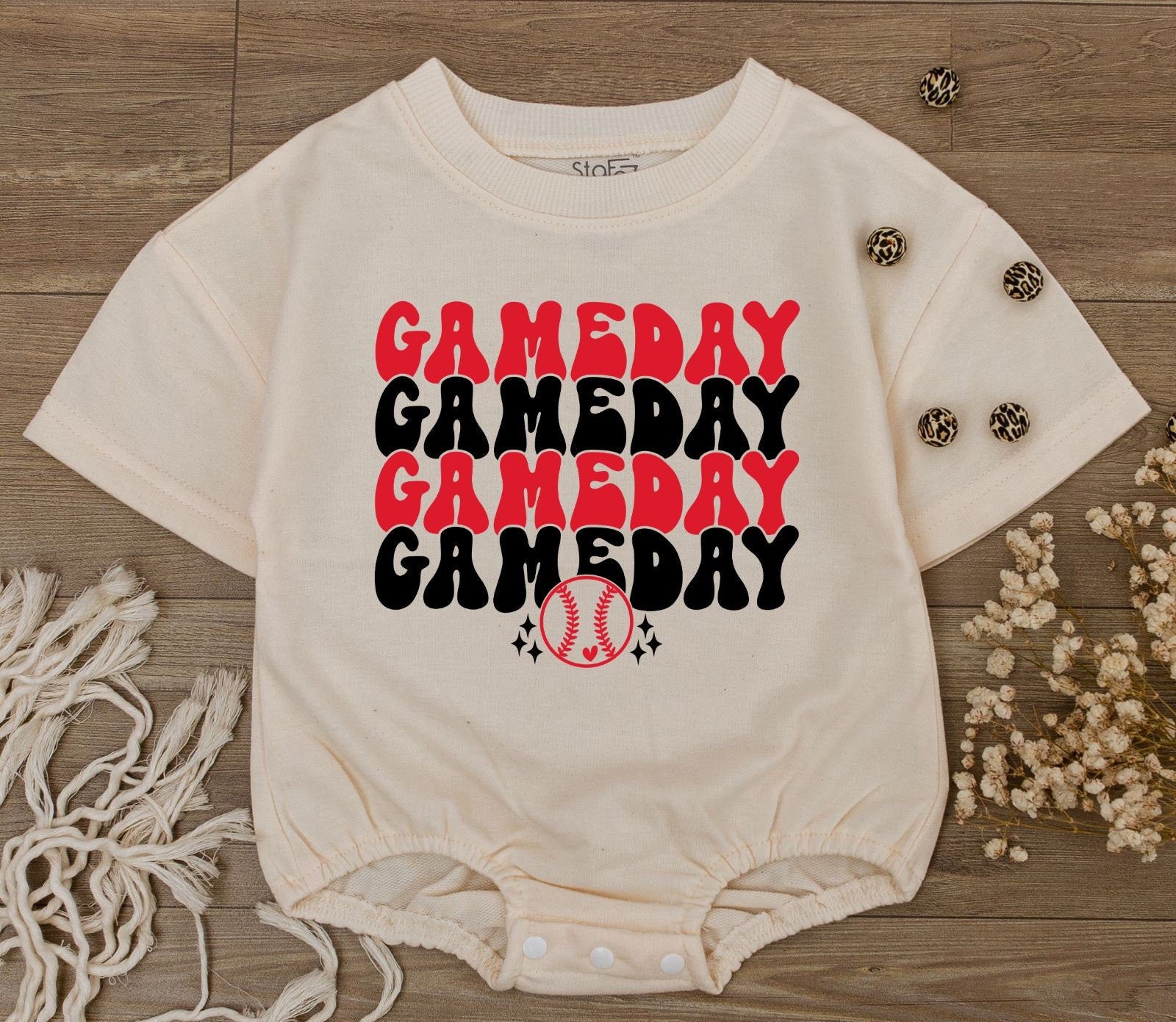 Retro Baseball Bodysuit & Romper: Perfect for Game Day Fun!