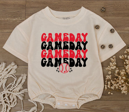 Retro Baseball Bodysuit & Romper: Perfect for Game Day Fun!