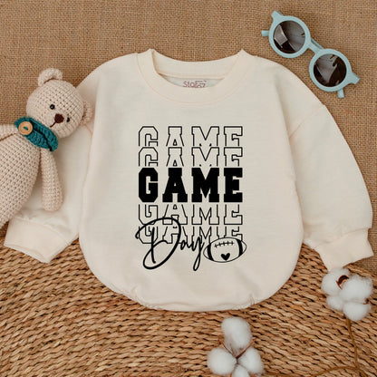 Football Baby Romper & Sweatshirt: Game Day Outfit for Toddlers
