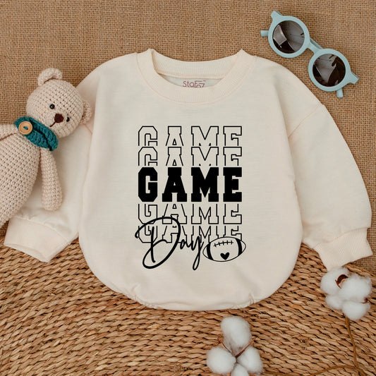 Football Baby Romper & Sweatshirt: Game Day Outfit for Toddlers