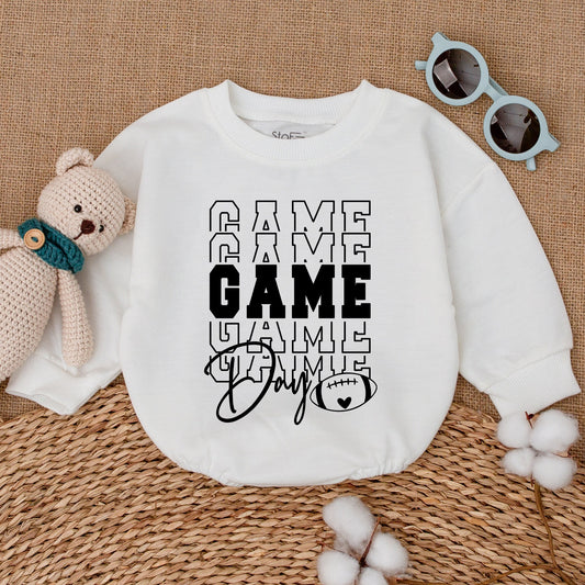 Football Baby Romper & Sweatshirt: Game Day Outfit for Toddlers