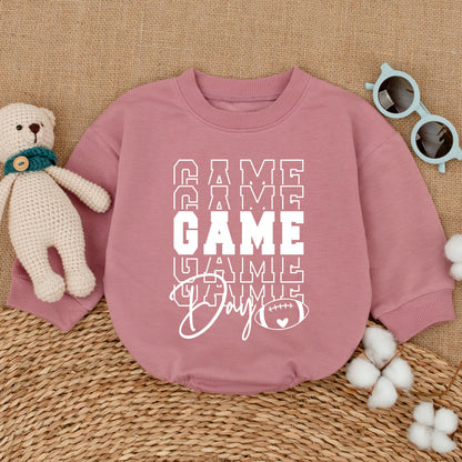 Football Baby Romper & Sweatshirt: Game Day Outfit for Toddlers