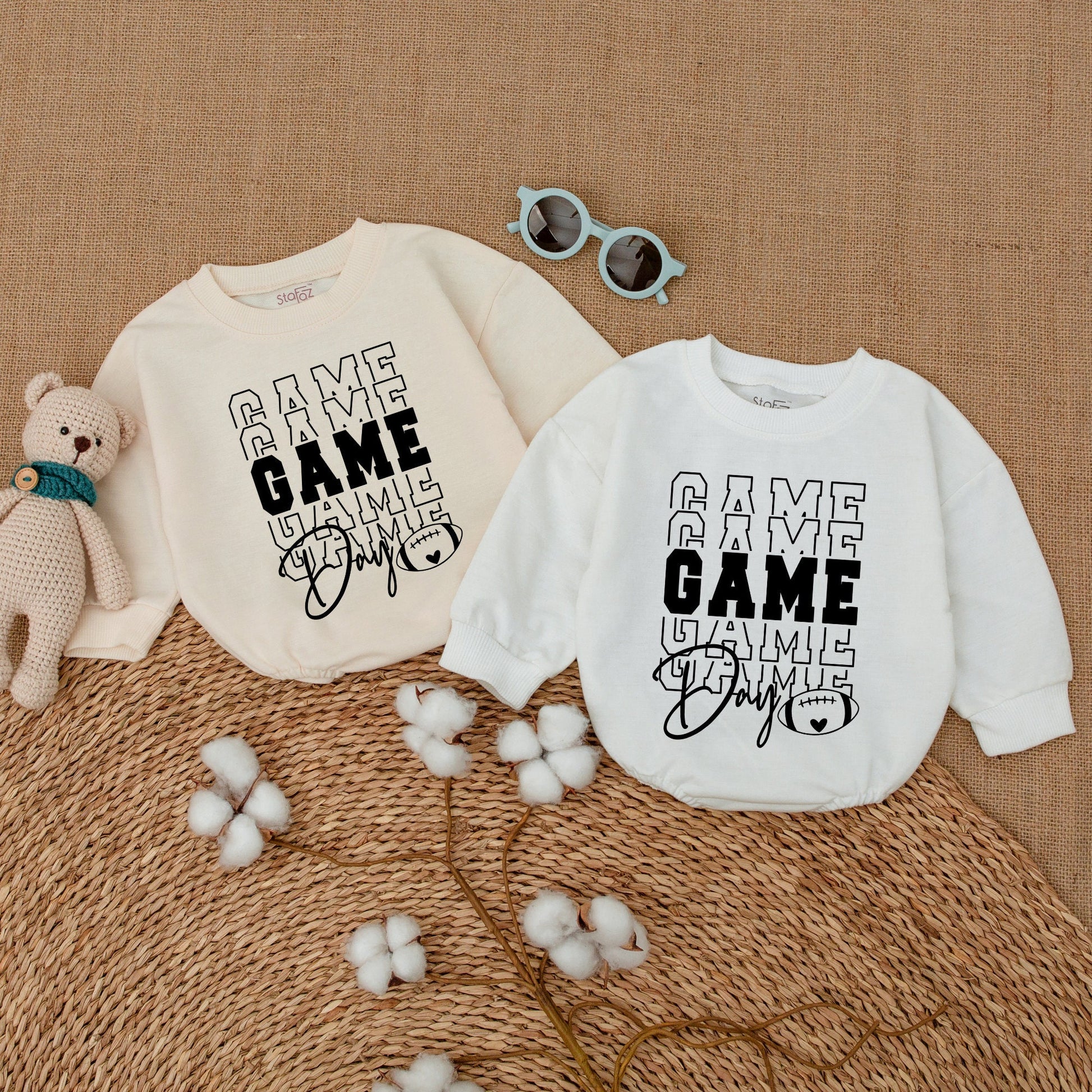 Football Baby Romper & Sweatshirt: Game Day Outfit for Toddlers