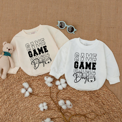 Football Baby Romper & Sweatshirt: Game Day Outfit for Toddlers