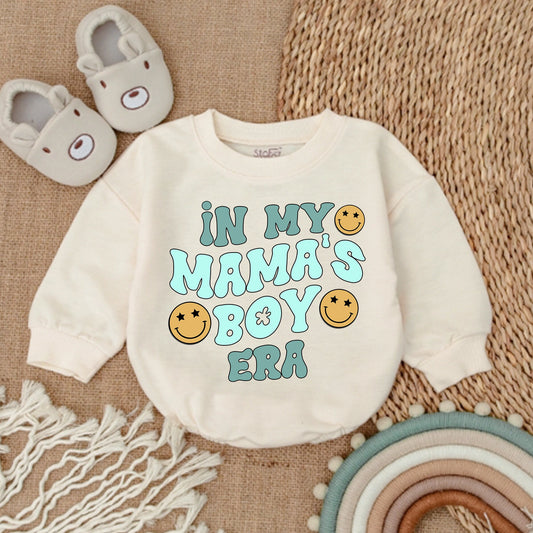 My Mama's Boy Era Romper Sweet Baby Boy Outfit Gift for Newborn Infant Soft Cotton Comfortable Daywear Celebrating Mom's Love