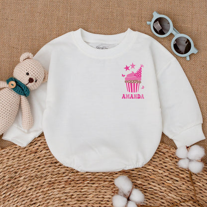 Personalized It's Me Hi Birthday Girl Bubble Romper Baby Girl First Birthday In My Birthday Era Bodysuit Smash Cake Outfit Shower Gift