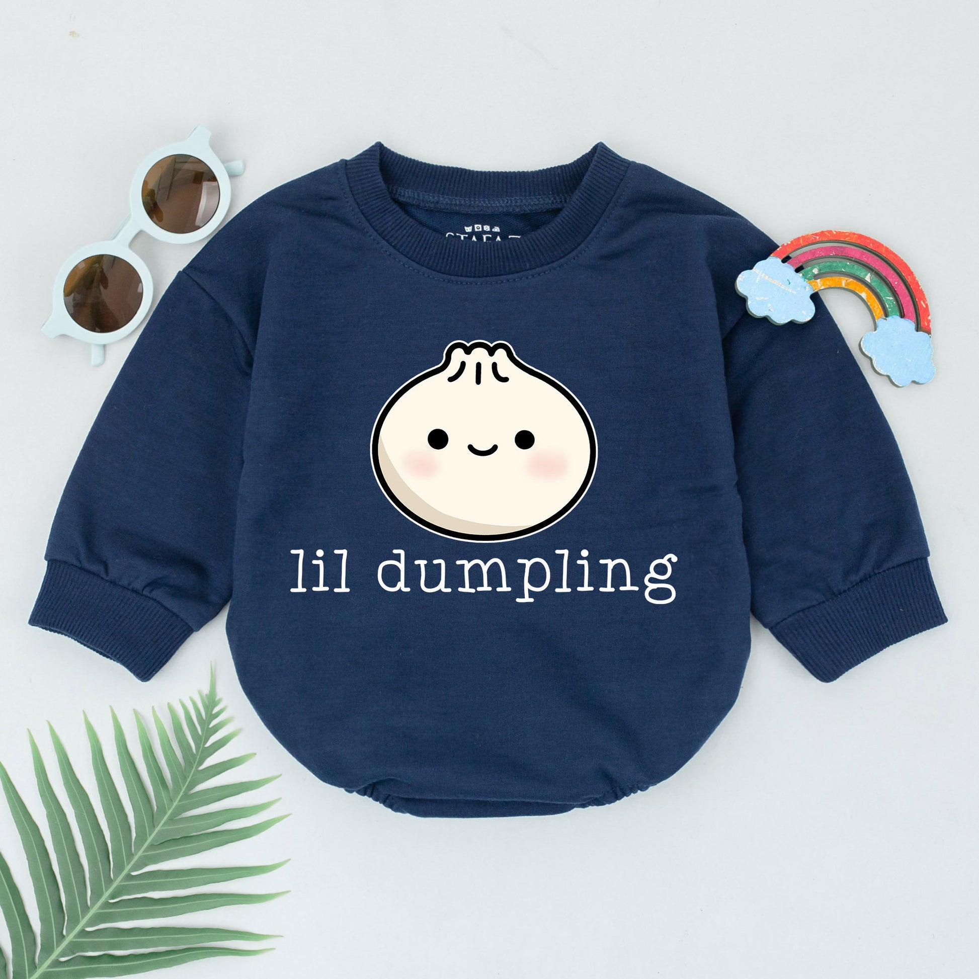 Lil Dumpling Baby Romper Cute Vegan Bodysuit Foodie Gift Asian Dim Sum Costume Funny Outfit Soft Comfortable Playwear Baby Shower Present 139 chars