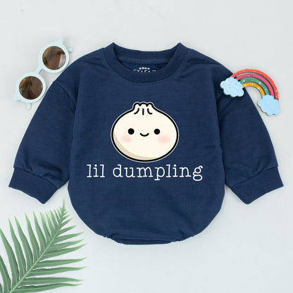 Lil Dumpling Baby Romper Cute Vegan Bodysuit Foodie Gift Asian Dim Sum Costume Funny Outfit Soft Comfortable Playwear Baby Shower Present 139 chars