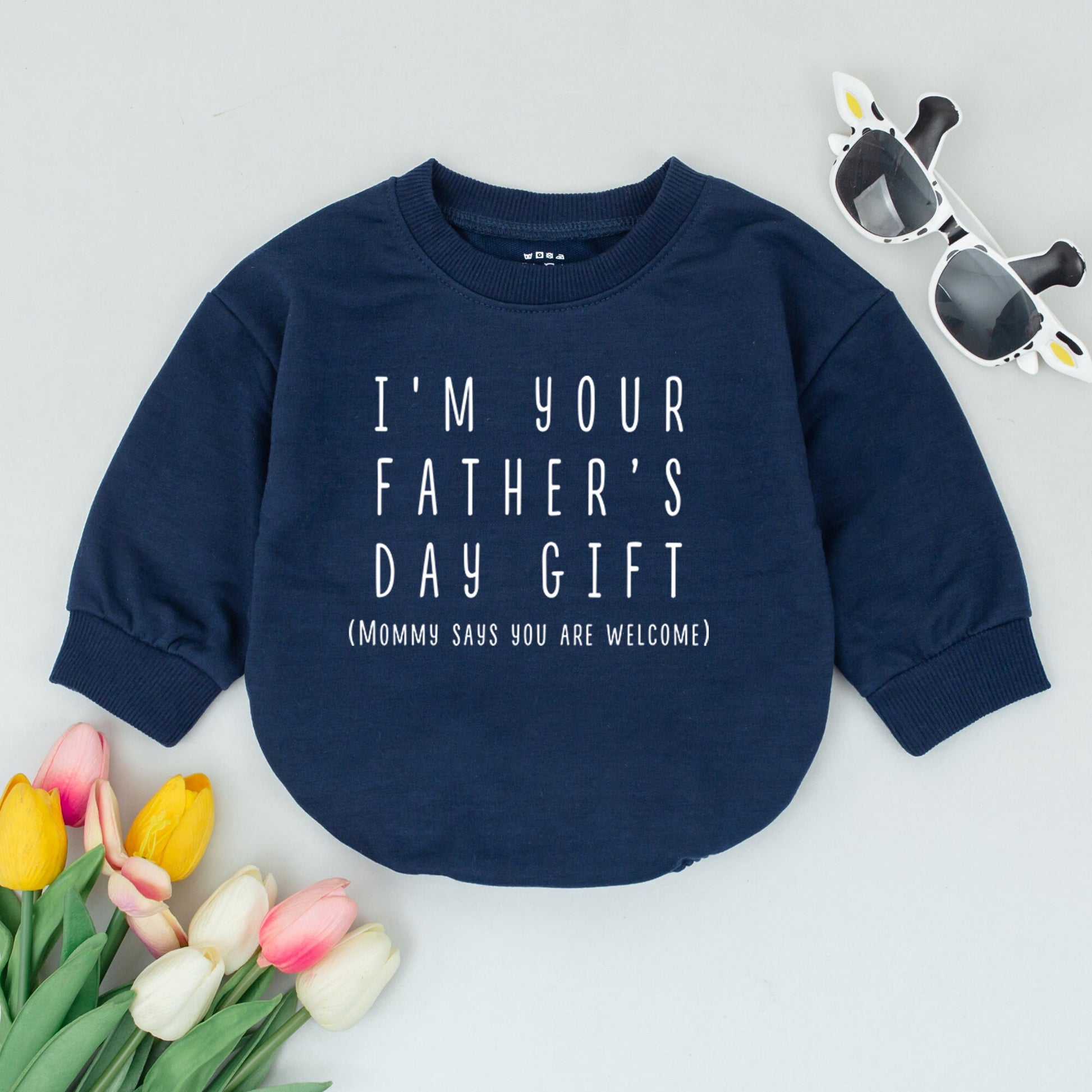 I'm Your Father's Day Gift Baby Romper, Pregnancy Announcement Bodysuit for New Dads, Celebrating First Fathers Day Baby Outfit Newborn Clothes