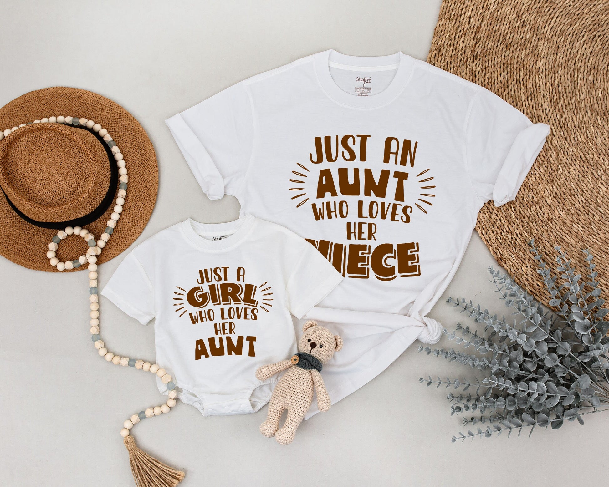 Personalized Aunt and Niece Matching Shirts Auntie and Me Outfits Set Just an Aunt Who Loves Her Niece Mother's Day Unique Gift