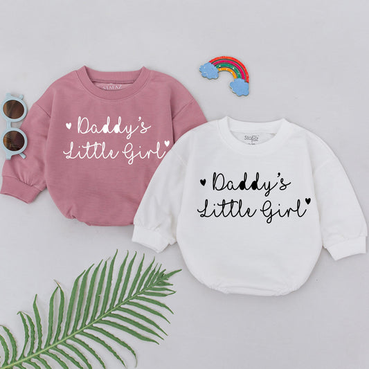 Adorable Daddy's Little Girl Romper Soft Cotton Baby Girl Outfit Perfect Father's Day Gift Newborn Daughter Present Comfortable Summer Shower Keepsake Attire