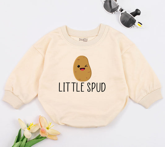 Cute Little Spud Potato Best Gift for Baby, Funny Winking Spud Onesie, Farm Fresh Vegetable Foodie Gift Outfit