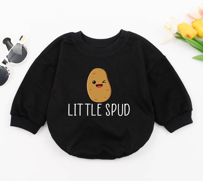 Cute Little Spud Potato Best Gift for Baby, Funny Winking Spud Onesie, Farm Fresh Vegetable Foodie Gift Outfit