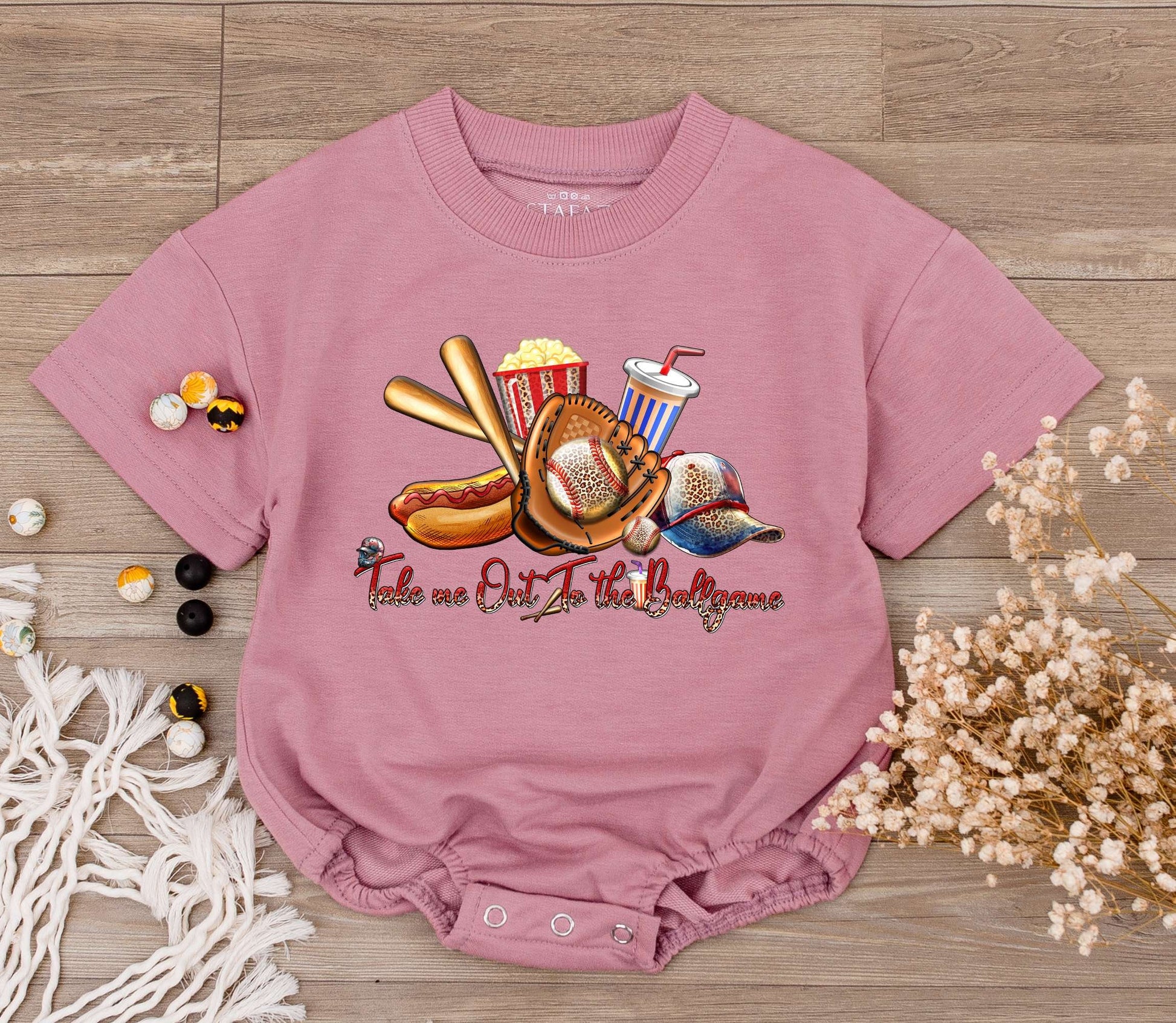 Playful Retro Baseball Baby Romper Hotdog Popcorn Print Newborn Bodysuit Outfit for Boys Girls Classic Summer Game Day Jumpsuit