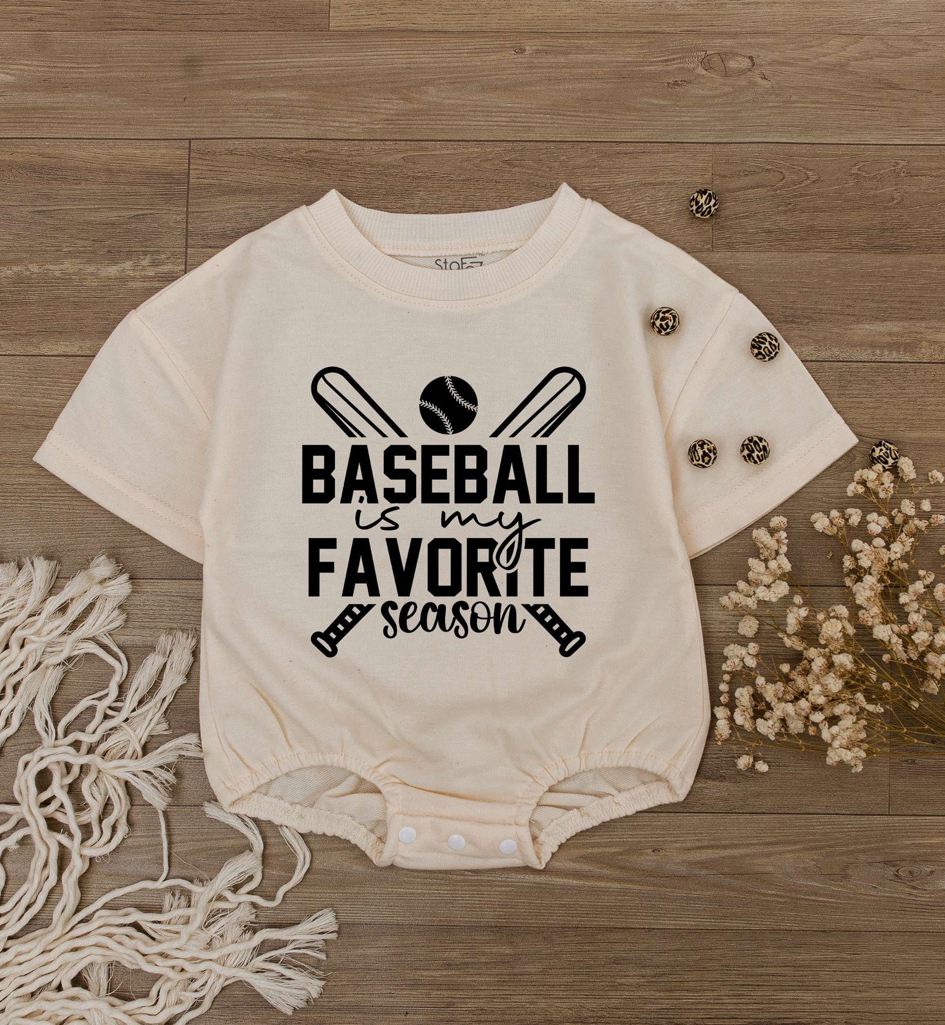 Baseball Is My Favorite Season Baby Romper Short Sleeve Toddler Tee Infant Bodysuit Kids Baseball Player Shirt Gift