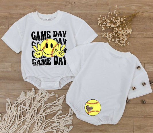 Retro Baseball Baby Romper Game Day Bodysuit for Baby Boy Short Sleeve Summer Sports Natural Comfortable Infant Clothing Baby Shower Gift