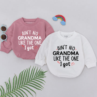 Ain't No Grandma Like The One I Got Baby Romper Newborn Gift Mother's Day Announcement Outfit for Boys Girls, Soft Cotton Comfortable Wear