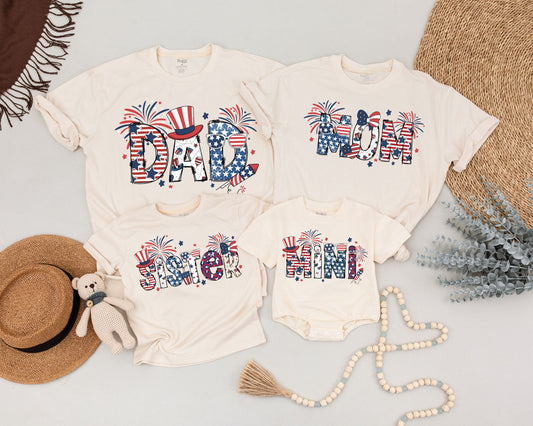 Matching Family 4th of July Shirts – USA Retro Mommy and Me Outfits